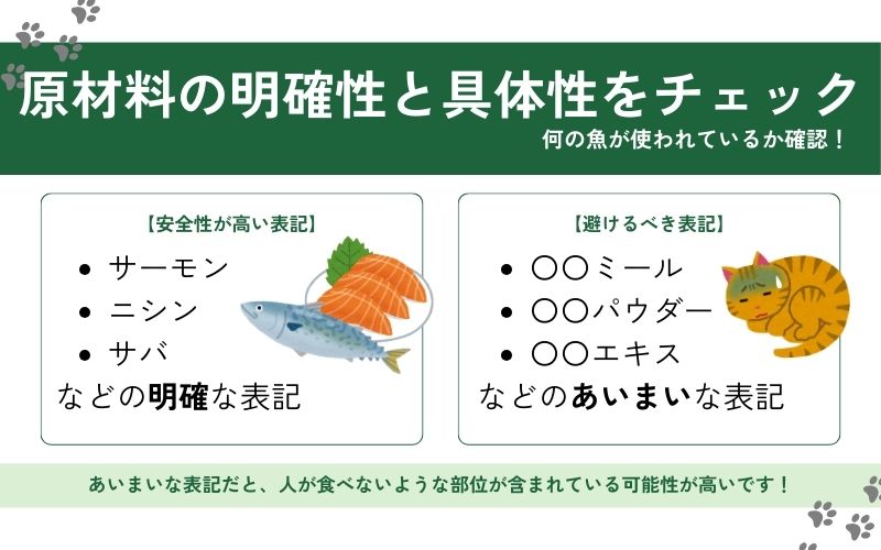 原材料が明確なものを選ぶ