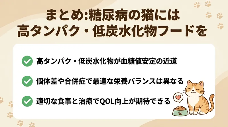 まとめ｜糖尿病の猫と暮らす飼い主さんはおすすめ商品からキャットフード選びをしてみよう