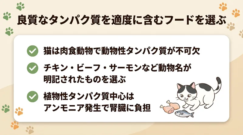 リンとナトリウムのバランスが良いフードを選ぶ
