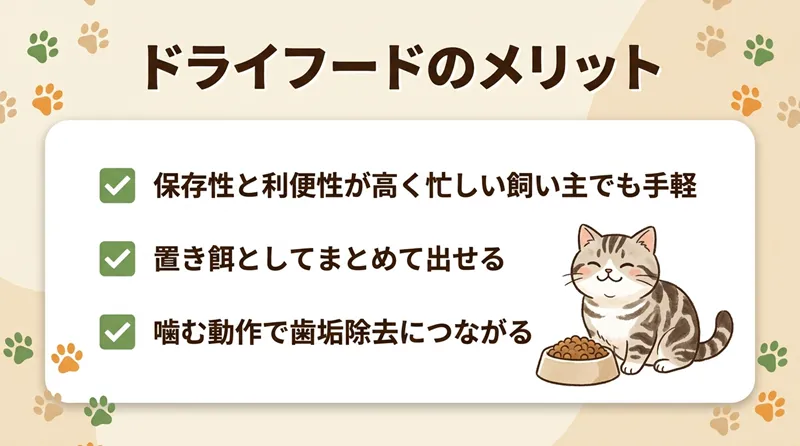 ドライフードのメリット