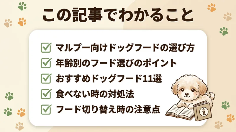 マルプー向けのおすすめドッグフード11選！体質や年齢に合わせた選び方も解説
