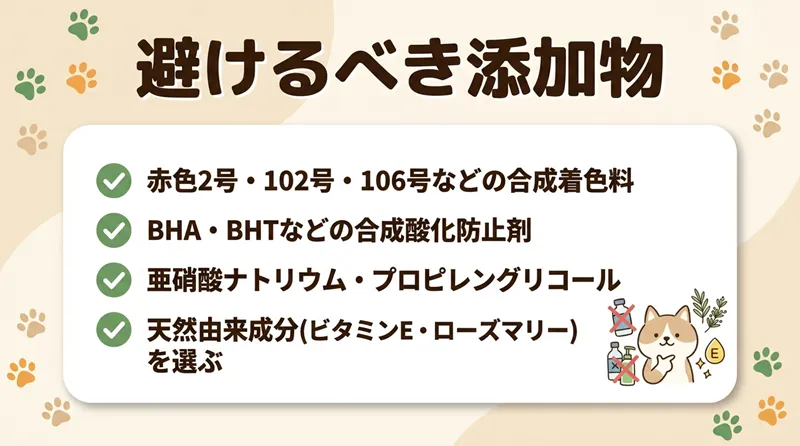 避けるべき添加物