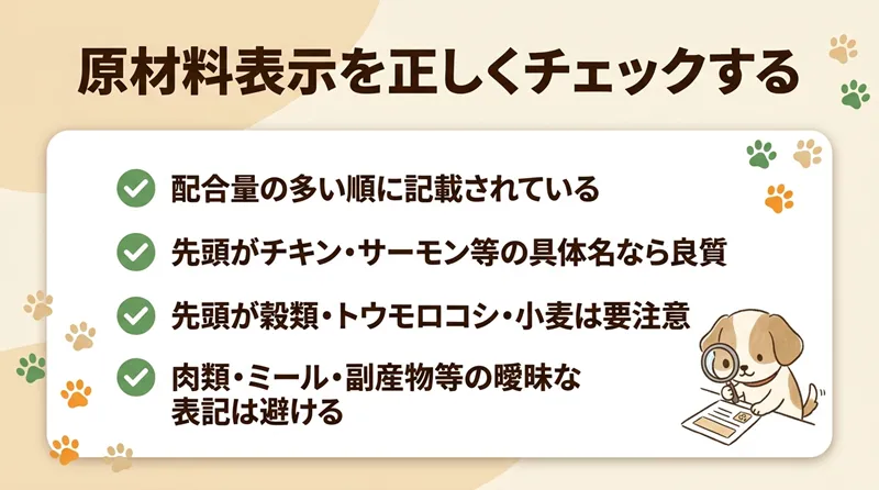 原材料表示を正しくチェックする