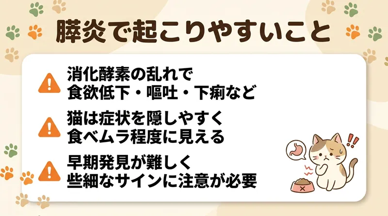 膵炎で起こりやすいこと