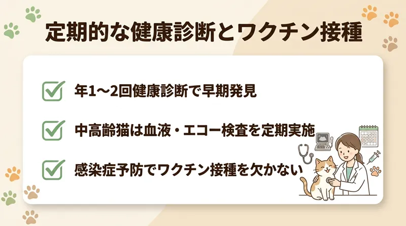 定期的な健康診断とワクチン接種
