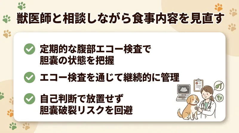 獣医師と相談しながら食事内容を見直す
