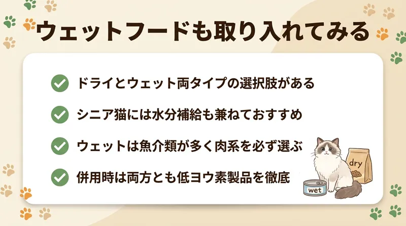 ウェットフードも取り入れてみる