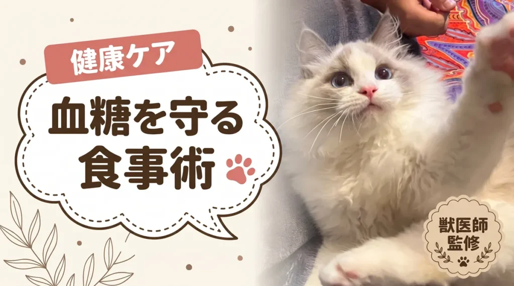 【獣医師監修】糖尿病の猫のキャットフード|市販で選ぶ前の優先順位と炭水化物量の比較